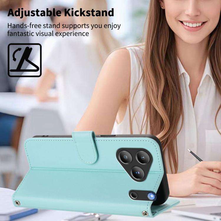 For Blackview WAVE 7C Happy Heart Pattern Magnetic Closure Vegan Leather Phone Case with Wrist St...