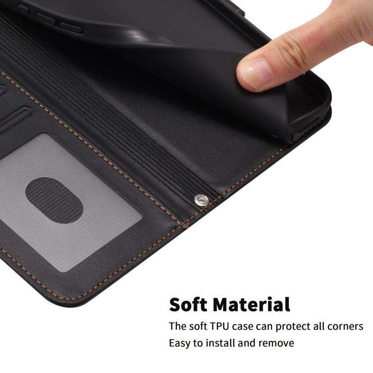For Blackview WAVE 8C / WAVE 8 Happy Heart Pattern Magnetic Closure Vegan Leather Phone Case with...