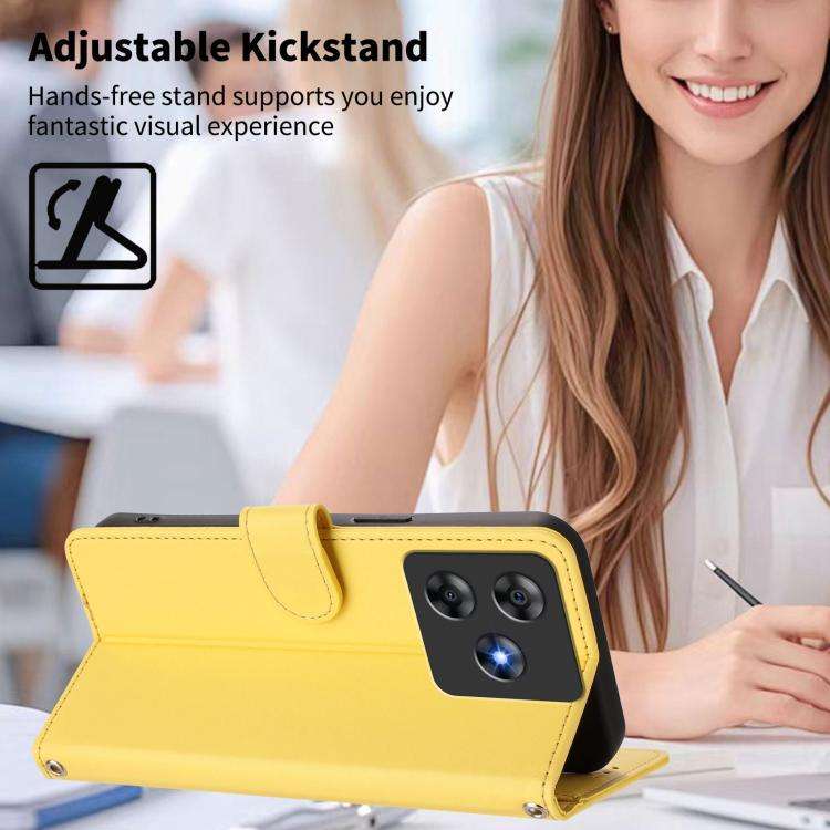 For Blackview WAVE 8C / WAVE 8 Happy Heart Pattern Magnetic Closure Vegan Leather Phone Case with...
