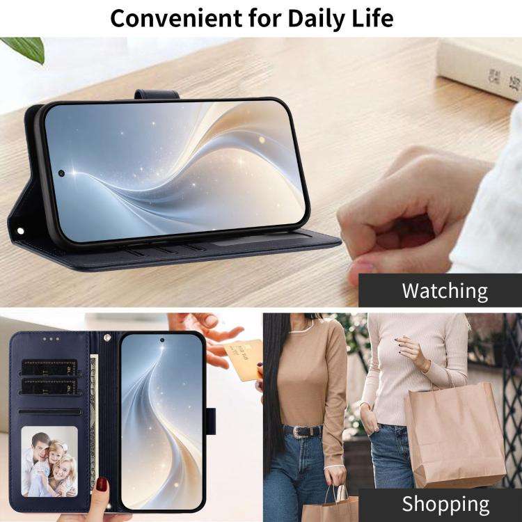 For Blackview WAVE 8C / WAVE 8 Happy Heart Pattern Magnetic Closure Vegan Leather Phone Case with...