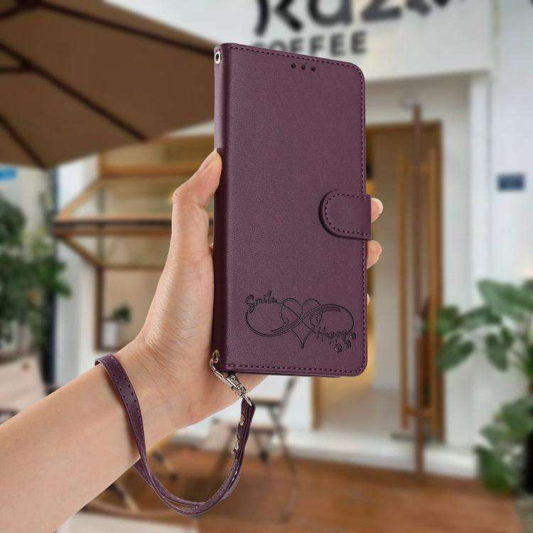 For Blackview WAVE 8C / WAVE 8 Happy Heart Pattern Magnetic Closure Vegan Leather Phone Case with...