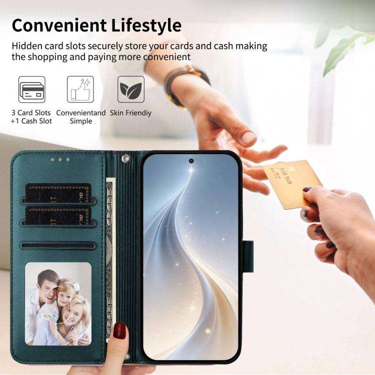 For Blackview WAVE 8C / WAVE 8 Happy Heart Pattern Magnetic Closure Vegan Leather Phone Case with...