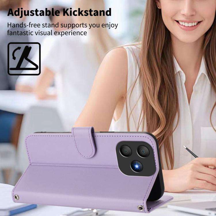 For Blackview WAVE 9C / WAVE 9 Happy Heart Pattern Magnetic Closure Vegan Leather Phone Case with...