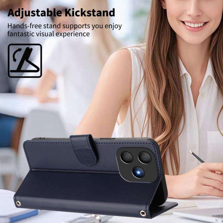 For Blackview WAVE 9C / WAVE 9 Happy Heart Pattern Magnetic Closure Vegan Leather Phone Case with...
