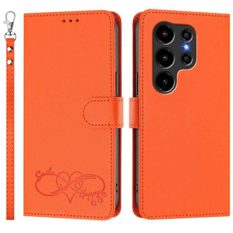 For Blackview WAVE 10C / WAVE 10 Happy Heart Pattern Magnetic Closure Vegan Leather Phone Case wi...