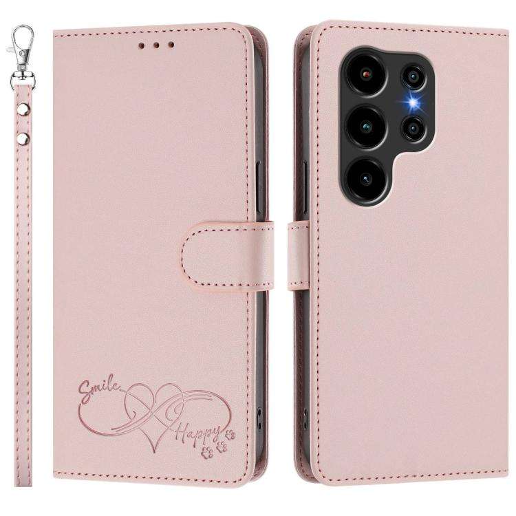 For Blackview WAVE 10C / WAVE 10 Happy Heart Pattern Magnetic Closure Vegan Leather Phone Case wi...