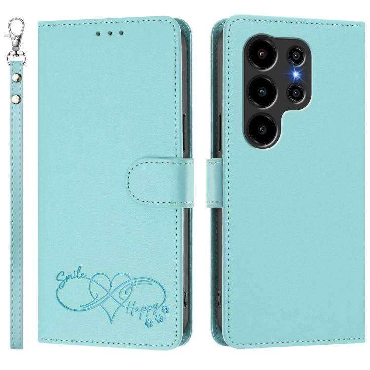 For Blackview WAVE 10C / WAVE 10 Happy Heart Pattern Magnetic Closure Vegan Leather Phone Case wi...