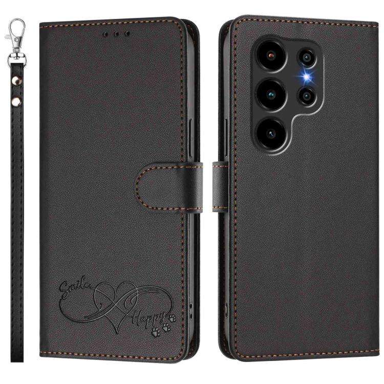 For Blackview WAVE 10C / WAVE 10 Happy Heart Pattern Magnetic Closure Vegan Leather Phone Case wi...