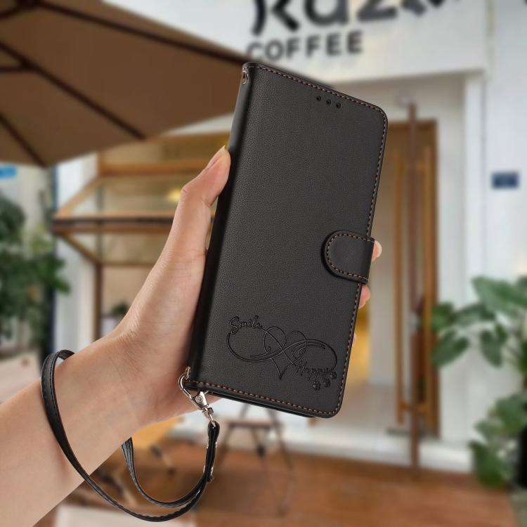 For Blackview WAVE 10C / WAVE 10 Happy Heart Pattern Magnetic Closure Vegan Leather Phone Case wi...