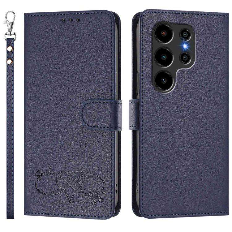 For Blackview WAVE 10C / WAVE 10 Happy Heart Pattern Magnetic Closure Vegan Leather Phone Case wi...