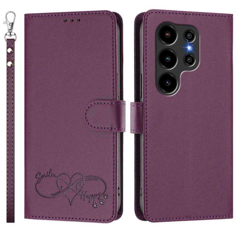 For Blackview WAVE 10C / WAVE 10 Happy Heart Pattern Magnetic Closure Vegan Leather Phone Case wi...