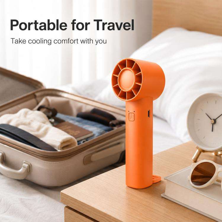 DF-91 Portable High-Speed Handheld Fan with Desktop Stand(Pink)