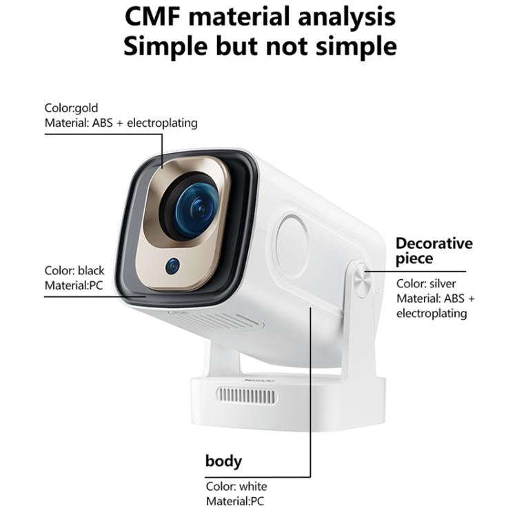 Yesido TV16 1080P Auto Focus Bluetooth 5.4 Smart Projector, Plug Type:EU Plug(White)