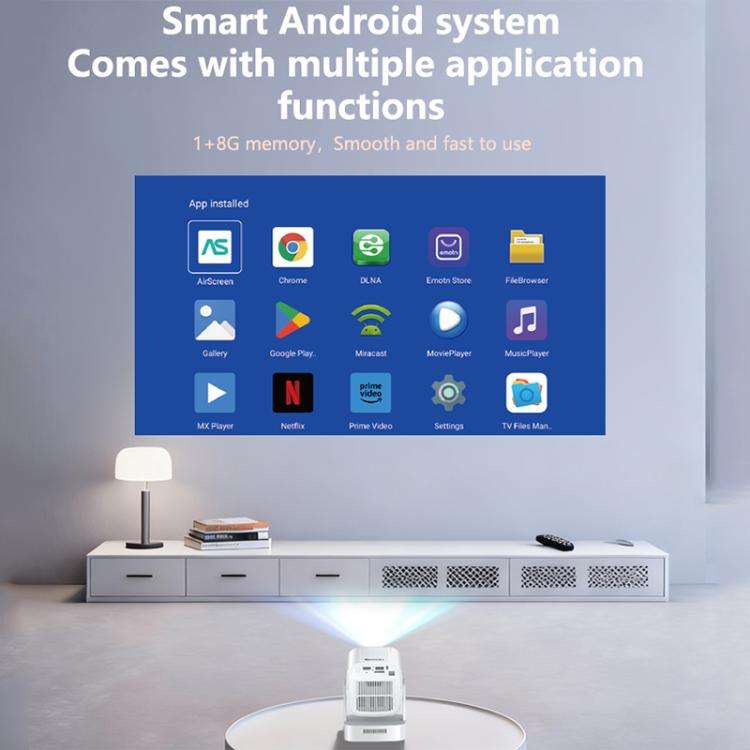 Yesido TV16 1080P Auto Focus Bluetooth 5.4 Smart Projector, Plug Type:EU Plug(White)
