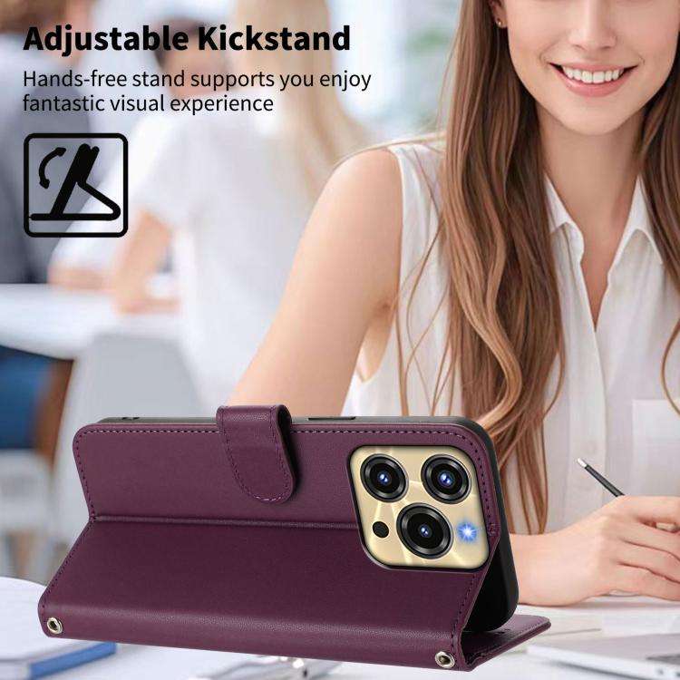 For Oukitel C69 Happy Heart Pattern Magnetic Closure Vegan Leather Phone Case with Wrist Strap(Vi...