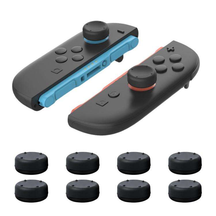XDcase 8pcs Silicone Anti-Slip Joy-Con Joysticks Cap for Nintendo Switch 2(Black)