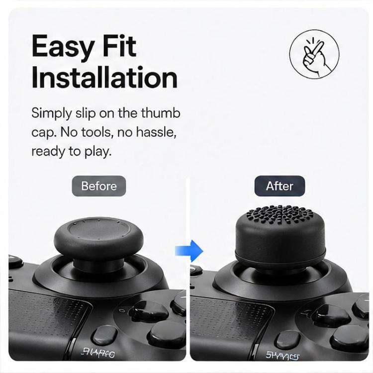 XDcase 8pcs Silicone Anti-Slip Joystick Cap Stackable Cover for PS5 / Switch Pro / Xbox 360 Gamep...