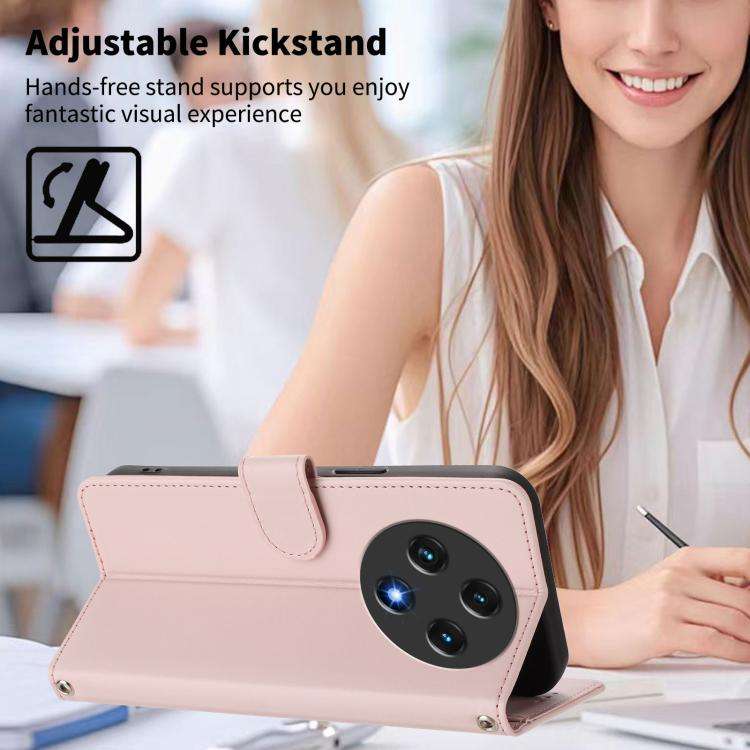For UMIDIGI G100 Happy Heart Pattern Magnetic Closure Vegan Leather Phone Case with Wrist Strap(P...