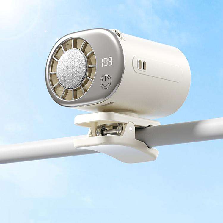 Y32 Portable Semiconductor Cooling Electric Fan with Clip(White)