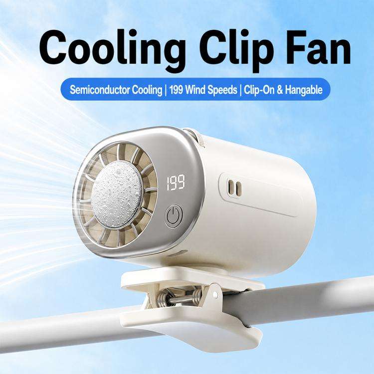 Y32 Portable Semiconductor Cooling Electric Fan with Clip(Purple)