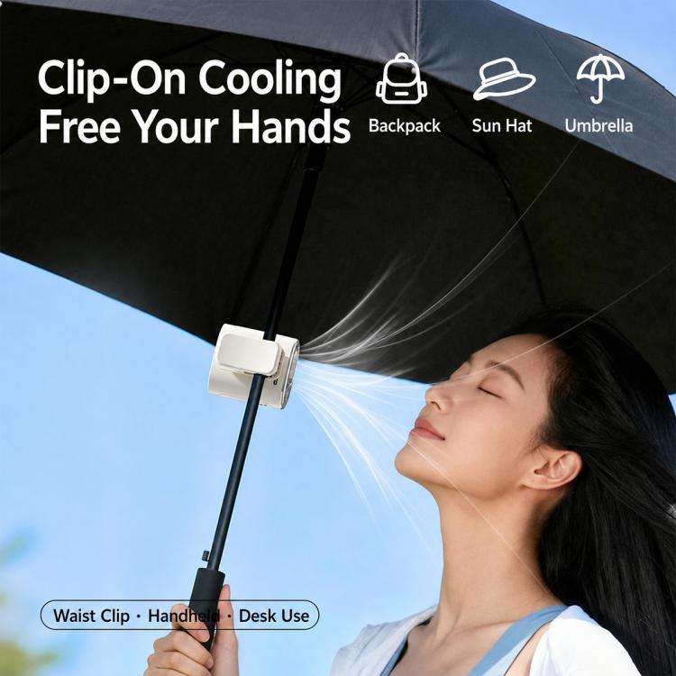 Y32 Portable Semiconductor Cooling Electric Fan with Clip(Black)