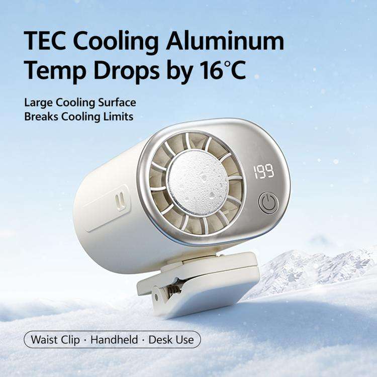 Y32 Portable Semiconductor Cooling Electric Fan with Clip(Pink)