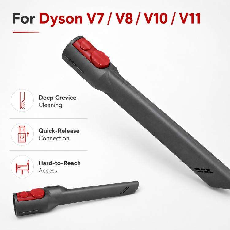 For Dyson V7 / V8 / V10 / V11 Vacuum Cleaner Replacement Parts, Long Flat-Nozzle Cleaning Brush Head