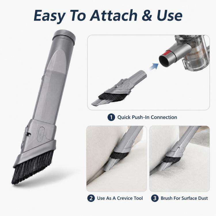 For Dyson V6 / DC35 / DC47 / DC52 / DC63 Vacuum Cleaner Accessories, Retractable Stiff Bristle Na...