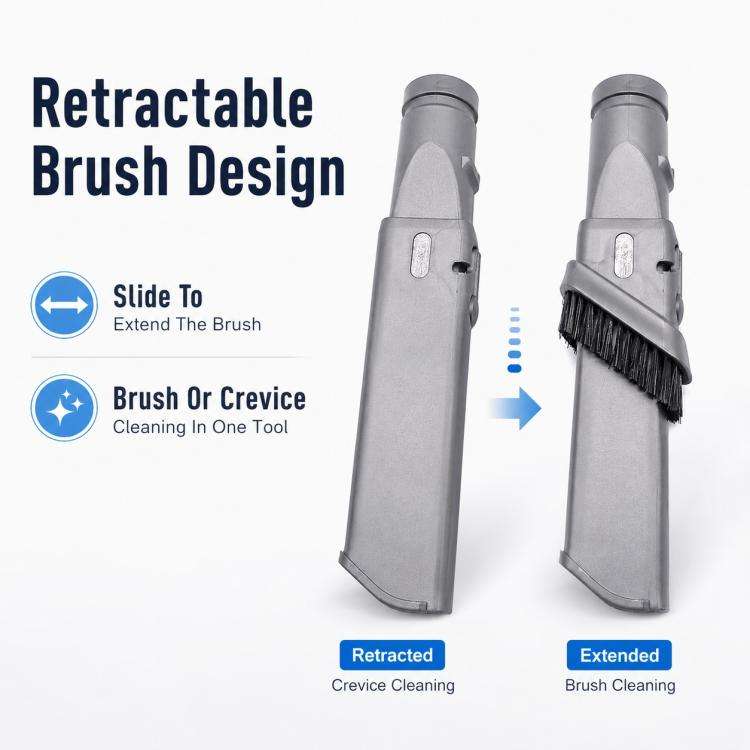 For Dyson V6 / DC35 / DC47 / DC52 / DC63 Vacuum Cleaner Accessories, Retractable Stiff Bristle Na...
