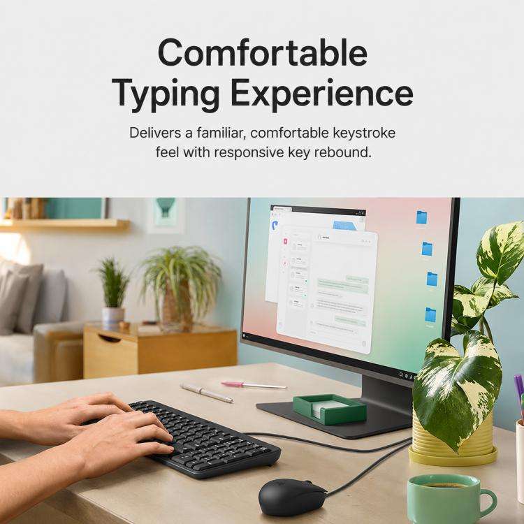 Logitech K106 USB Waterproof Splash Wired Keyboard(Black)