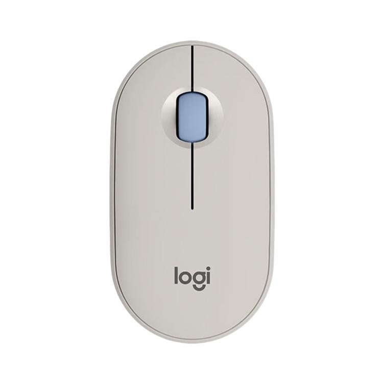 Logitech PEBBLE 2.0 M350S 4000DPI Ultra-Thin Dual-Mode Wireless Bluetooth Mouse(Beige)