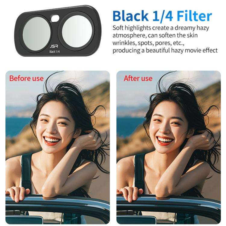 For Insta 360 Luna Ultra JSR CB Series Magnetic Camera Lens Filter, Filter:Black Mist 1/4