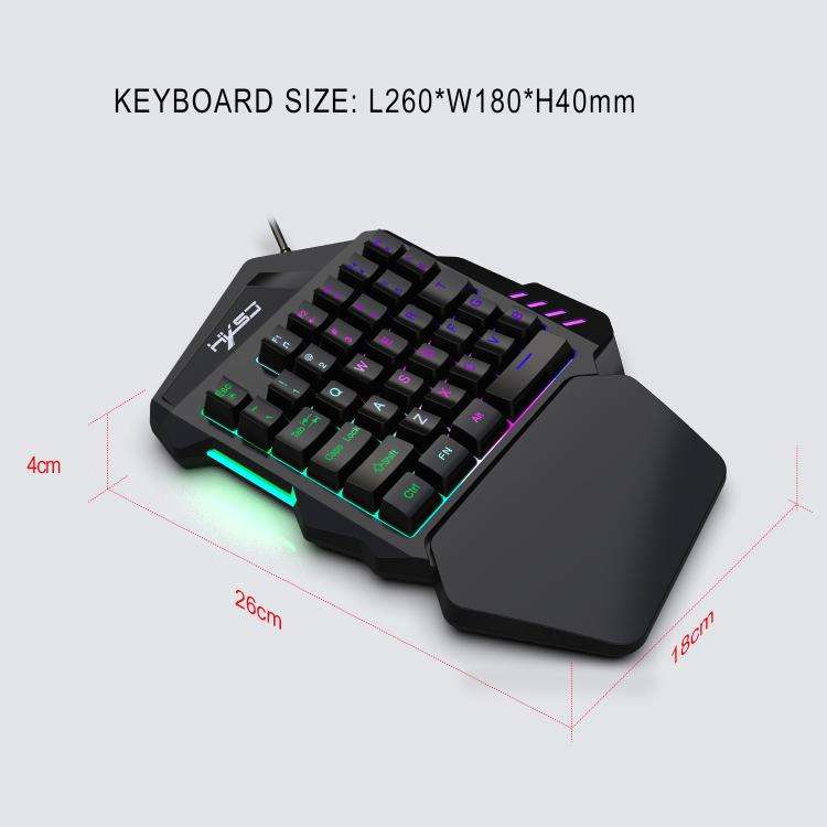 HXSJ Master-P5+V100+A867 Gaming Keyboard and Mouse Adapter Set for PS5(Black)
