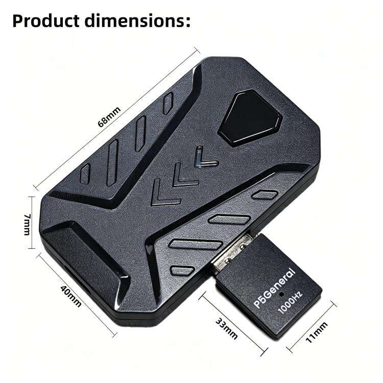 HXSJ Master-P5+V100+A867 Gaming Keyboard and Mouse Adapter Set for PS5(Black)