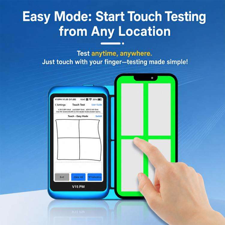 JCID V15PM Professional LCD Touch Screen Tester with 7-16 Pro Max Test Flex Cable