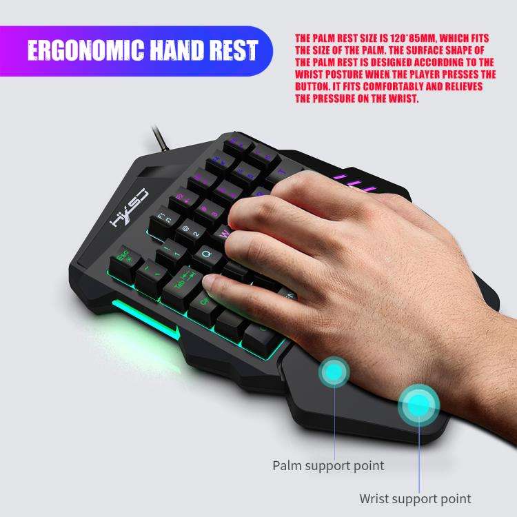 HXSJ Master-P5+V100+H300 Gaming Keyboard and Mouse Adapter Set for PS5(Black)