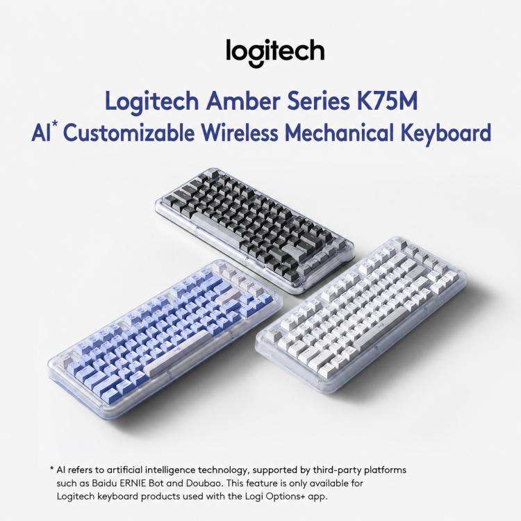 Logitech ALTO KEYS K75M Amber Series Custom Tri-Mode Wireless Mechanical Keyboard(Blue Purple)