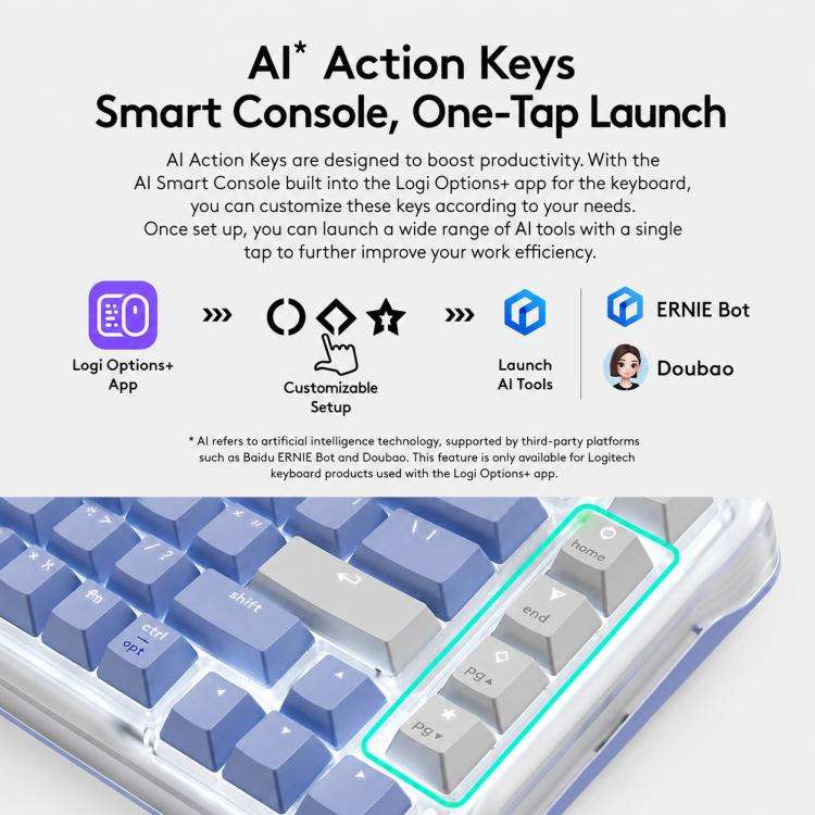 Logitech ALTO KEYS K75M Amber Series Custom Tri-Mode Wireless Mechanical Keyboard(Black)