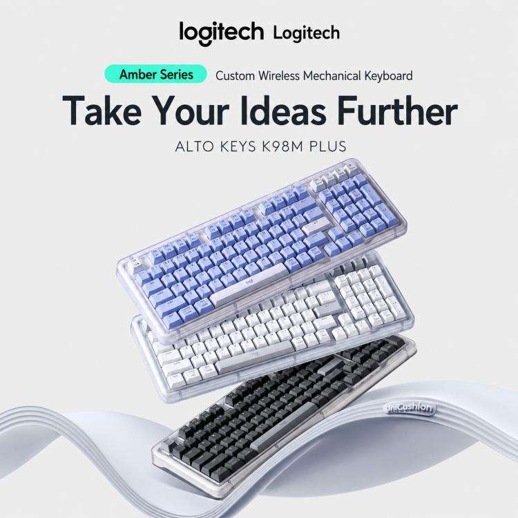 Logitech ALTO KEYS K98M Plus Custom Tri-Mode Wireless Mechanical Keyboard(White)