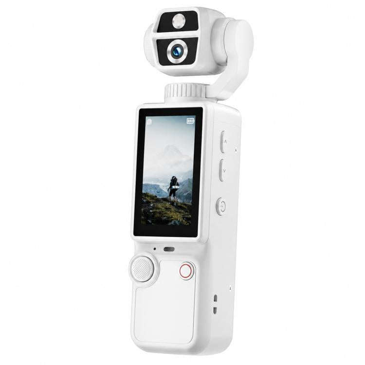 Q9 2 inch IPS Screen 4K UHD Sports Gimbal Camera(White)