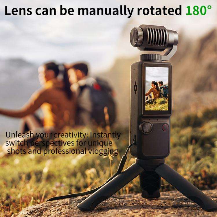 Q9 2 inch IPS Screen 4K UHD Sports Gimbal Camera(Orange)