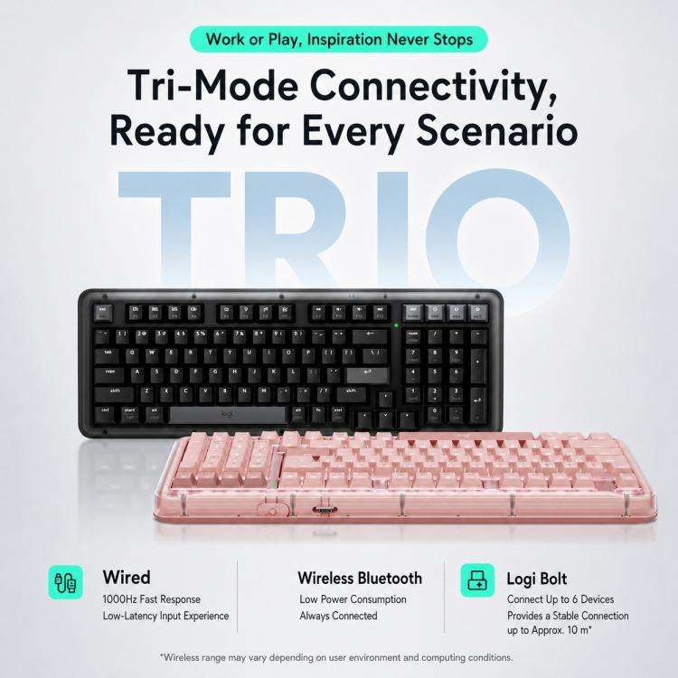 Logitech ALTO KEYS K98S Plus Custom Tri-Mode Wireless Mechanical Keyboard(Black)