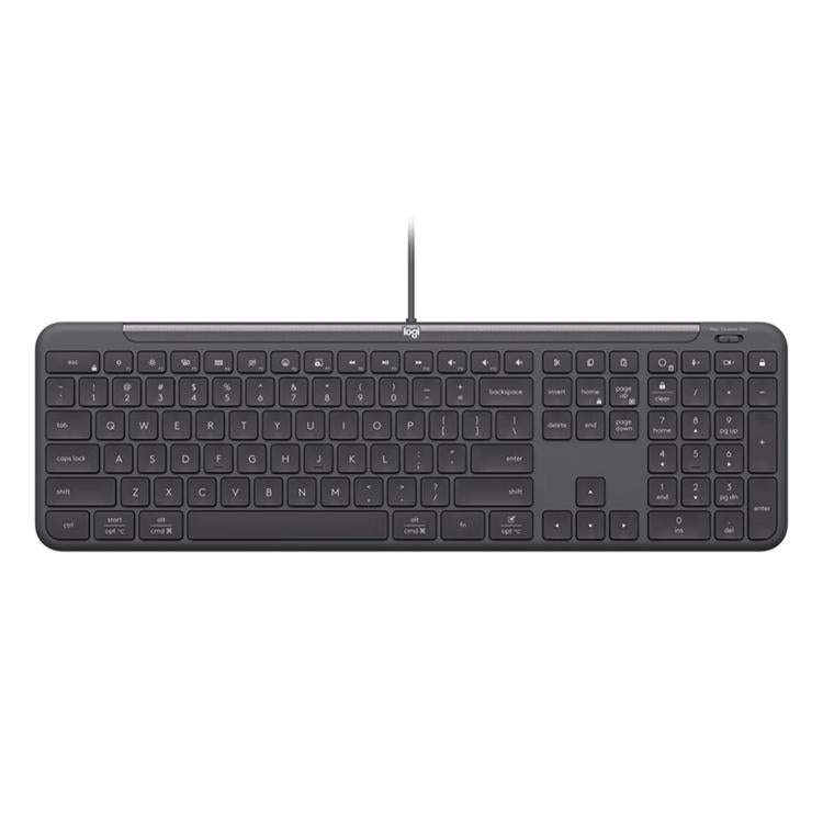 Logitech K620 Silent Wired Office AI Keyboard(Black)