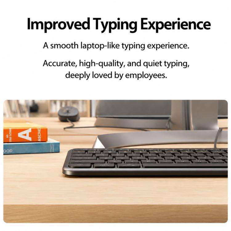 Logitech K620 Silent Wired Office AI Keyboard(Black)