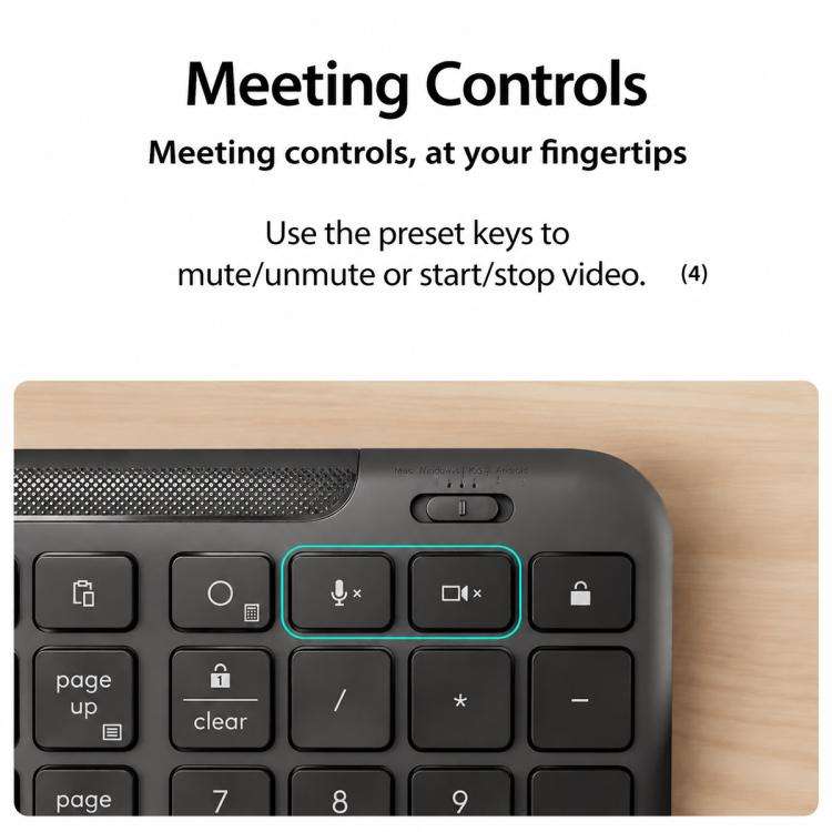 Logitech K620 Silent Wired Office AI Keyboard(Black)