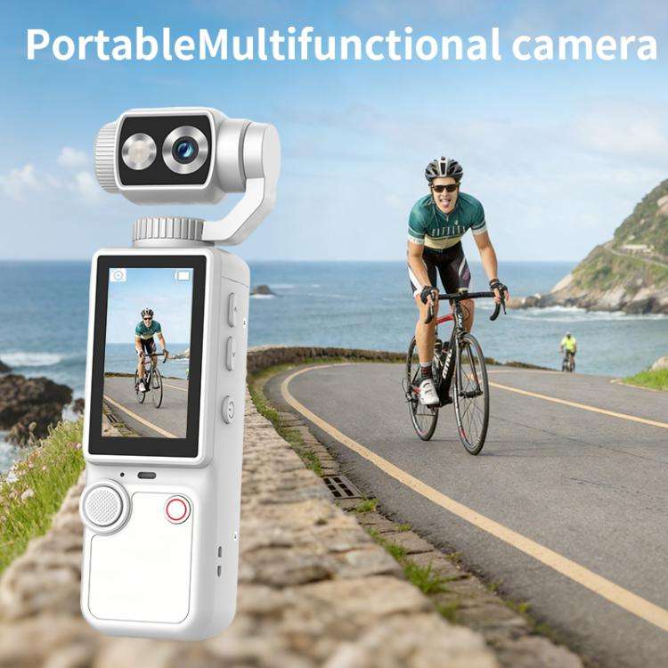 Q8 2 inch IPS Screen 4K Portable Multifunctional Camera(White)