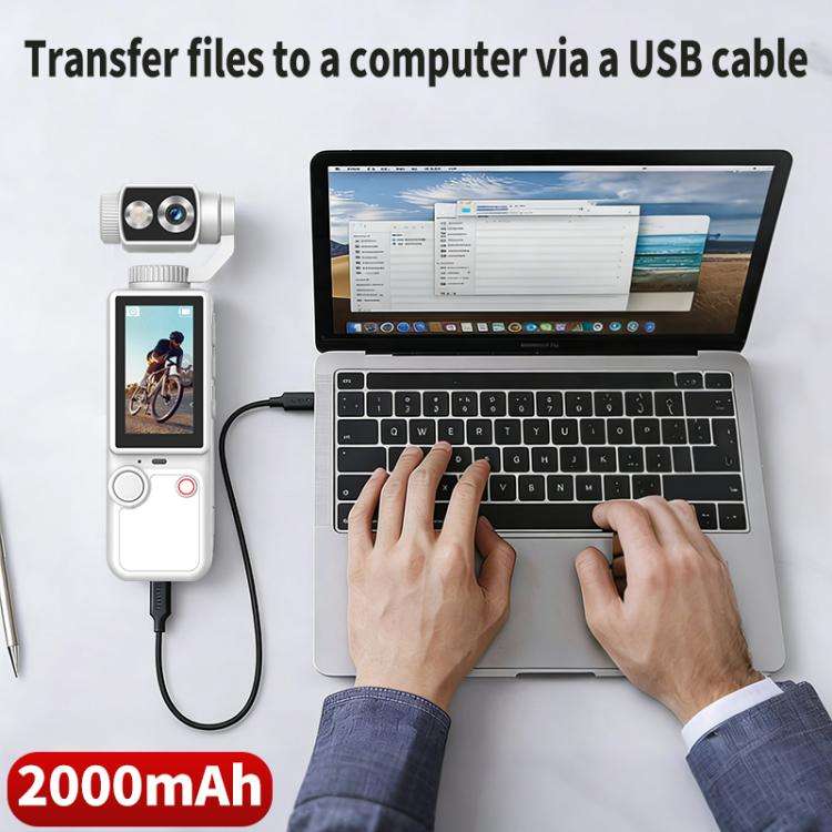 Q8 2 inch IPS Screen 4K Portable Multifunctional Camera(White)