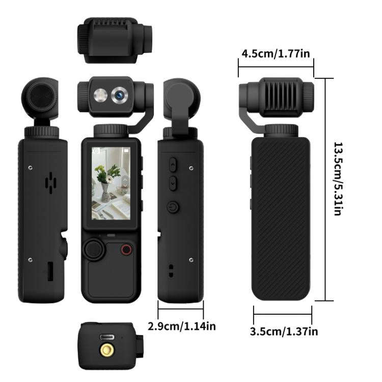 Q8 2 inch IPS Screen 4K Portable Multifunctional Camera(Orange)