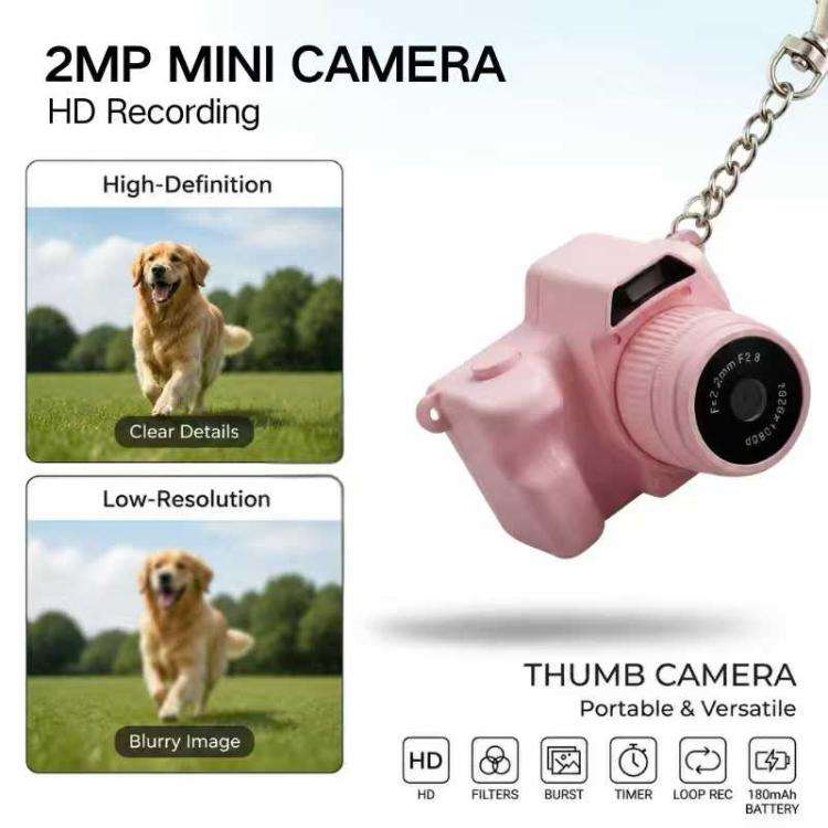 L300 2MP Mini Thumb Action Camera(Black)