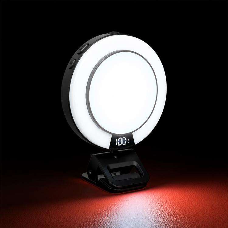 Live Streaming Photography 3 Color Temperatures RGB Fill Light(Black)